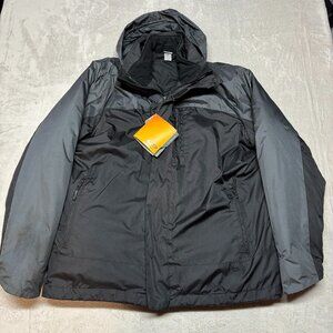 NWT Champion C9 3-in-1 Jacket Men's XL Black Gray Hooded Puffer Water Wind Proof